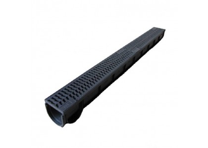 Лоток водоотводный S'park ЛВ–07.09.09-ПП пластиковый с пластиковой решеткой кл. А (комплект) 088081