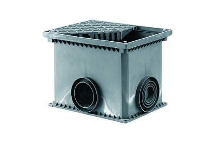 Смотровой переходной колодец без дна для двухстенных труб 335х240х255мм