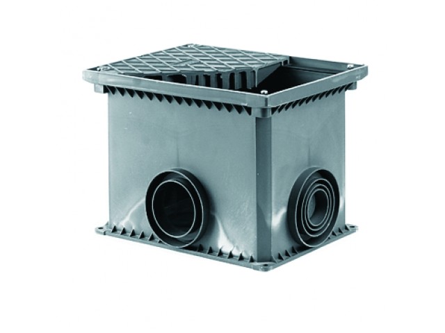 Смотровой переходной колодец без дна для двухстенных труб 335х240х255мм