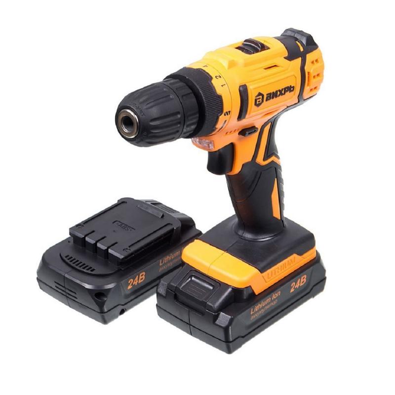 Дрель-шуруповерт АКБ Вихрь ДА-24Л-2к 24В