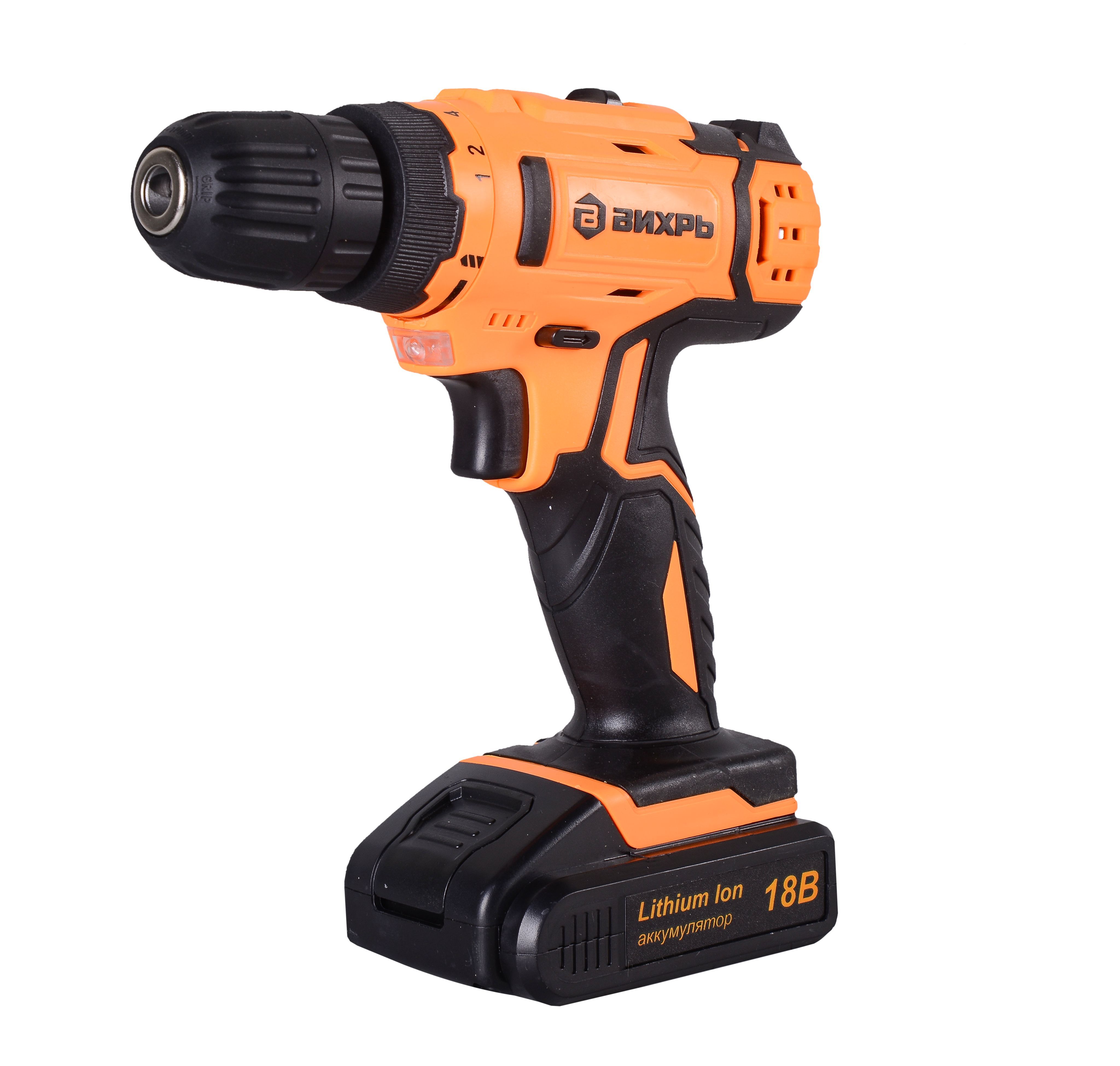 Дрель-шуруповерт АКБ Вихрь ДА-14,4Л-2К 14,4В